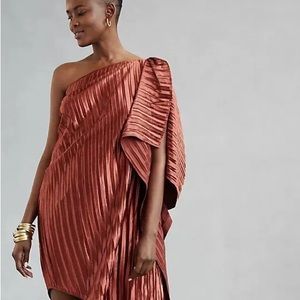 Anthropologie one shoulder mini dress